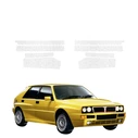 GrizzGlass HeavyDuty White Door Sill Protective Film Lancia Delta Integrale (1992-1994) [8in1]