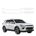 GrizzGlass HeavyDuty White Door Sill Protective Film SsangYong Korando (2023-2026) [4in1]