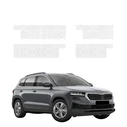 GrizzGlass HeavyDuty White Door Sill Protective Film Skoda Karoq Facelift (2022-2026) [4in1]