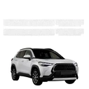 GrizzGlass HeavyDuty White Door Sill Protective Film Toyota Corolla Cross (2022-2026) [4in1]