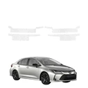 GrizzGlass HeavyDuty White Door Sill Protective Film Toyota Corolla Sedan (2022-2026) [4in1]