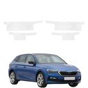 GrizzGlass HeavyDuty White Door Sill Protective Film Skoda Scala (2019-2023) [4in1]