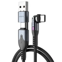 STATIK PowerPivot Pro Braided Rotating USB-C Cable 1m — Black