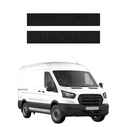GrizzGlass HeavyDuty Black Front Door Sill Protective Film Ford Transit (2020-2026) [2in1]