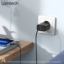Φορτιστής Πρίζας Lamtech FAST Charger Type-C PD25W Black