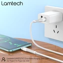 Καλώδιo USB Lamtech HQ UNBREAKABLE Type-C to Type-C WHITE 1M