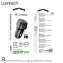 Φορτιστής Αυτοκινήτου Lamtech PREMIUM FAST IN-Type-C PD20W Black