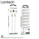Καλώδιo 3,5mm Lamtech AUDIOCABLE BRAIDED 1m to 3.5mm SILVER