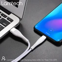Καλώδιo USB Lamtech Type-C V2,0 HIGH QUALITY UNBREAKABLE SILVER 2M