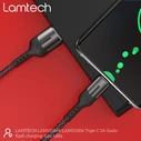Καλώδιo USB Lamtech USB Type-C Data 5A 1,2M Black