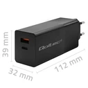 Φορτιστής Πρίζας Qoltec Gan Power Pro 1xusb C, 1xusb, 100w