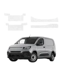 GrizzGlass HeavyDuty White Door Sill With Notches Protective Film Fiat Doblo Cargo (2018-2026) [4in1]