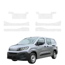 GrizzGlass HeavyDuty White Door Sill With Notches Protective Film Peugeot Partner (2018-2026) [6in1]
