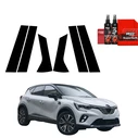 GrizzGlass BodyShield Black Car Pillar Protective Film Renault Captur (2019-2023) [6in1]