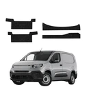 GrizzGlass HeavyDuty Black Door Sill With Notches Protective Film Fiat Doblo Cargo (2018-2026) [4in1]