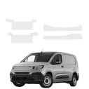 GrizzGlass HeavyDuty Clear Door Sill With Notches Protective Film Fiat Doblo Cargo (2018-2026) [4in1]