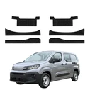 GrizzGlass HeavyDuty Black Door Sill With Notches Protective Film Peugeot Partner (2018-2026) [6in1]