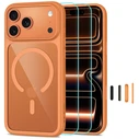 Tech-Protect MagOne MagSafe CC + Glass 2-pack Apple iPhone 17 Pro / 18 Pro Cosmic Orange/clear