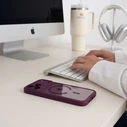 Tech-Protect MagOne MagSafe CC + Glass 2-pack Apple iPhone 17 Pro Max / 18 Pro Max Dark Cherry/clear