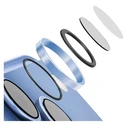 UNIQ Optix Aluguard (DX2) Camera Lens Protector Apple iPhone 18 Pro / iPhone 18 Pro Max blue with an applicator