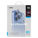 UNIQ Optix Aluguard (DX2) Camera Lens Protector Apple iPhone 18 Pro / iPhone 18 Pro Max blue with an applicator