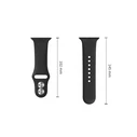 Tech-Protect Silicone Band Apple Watch 8 / 9 / 10 / 11 / 12 / SE / Ultra 44/45/46/49 mm Black