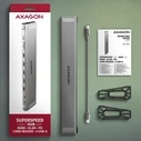 Docking Station Axagon Hmc-10hls Usb 10in1 5gbps,4xusb,Hdmi,Lan,Sd