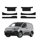 GrizzGlass HeavyDuty Black Door Sill Protective Film Fiat Doblo Cargo (2018-2026) [6in1]