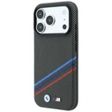 BMW M Quadrille Kevlar Print Tricolor Lines & Metal Logo MagSafe Apple iPhone 18 Pro / 17 Pro anthracite