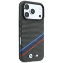 BMW M Quadrille Kevlar Print Tricolor Lines & Metal Logo MagSafe Apple iPhone 18 Pro / 17 Pro anthracite