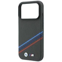 BMW M Quadrille Kevlar Print Tricolor Lines & Metal Logo MagSafe Apple iPhone 18 Pro Max / 17 Pro Max anthracite