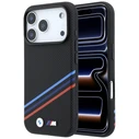 BMW M Quadrille Kevlar Print Tricolor Lines & Metal Logo MagSafe Apple iPhone 18 Pro / 17 Pro black
