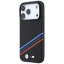 BMW M Quadrille Kevlar Print Tricolor Lines & Metal Logo MagSafe Apple iPhone 18 Pro / 17 Pro black