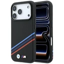 BMW M Quadrille Kevlar Print Tricolor Lines & Metal Logo MagSafe Apple iPhone 18 Pro Max / 17 Pro Max black