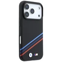 BMW M Quadrille Kevlar Print Tricolor Lines & Metal Logo MagSafe Apple iPhone 18 Pro Max / 17 Pro Max black