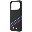 BMW M Quadrille Kevlar Print Tricolor Lines & Metal Logo MagSafe Apple iPhone 18 Pro Max / 17 Pro Max black