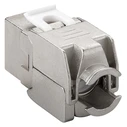 Αξεσουάρ Δικτύου Goobay Keystone module RJ45 CAT 6A 90864, STP, 500 MHz, slim-line, ασημί