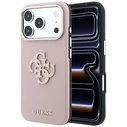 Guess Grained & Big Resin Logo Apple iPhone 18 Pro / 17 Pro pink