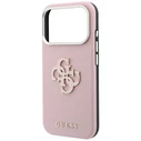 Guess Grained & Big Resin Logo Apple iPhone 18 Pro / 17 Pro pink