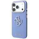 Guess Grained & Big Resin Logo Apple iPhone 18 Pro Max / 17 Pro Max blue