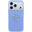 Guess Grained & Big Resin Logo Apple iPhone 18 Pro Max / 17 Pro Max blue
