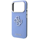 Guess Grained & Big Resin Logo Apple iPhone 18 Pro Max / 17 Pro Max blue
