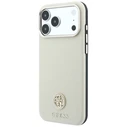 Guess Grained Round Strass Logo MagSafe Apple iPhone 18 Pro / 17 Pro beige