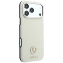 Guess Grained Round Strass Logo MagSafe Apple iPhone 18 Pro / 17 Pro beige