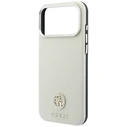 Guess Grained Round Strass Logo MagSafe Apple iPhone 18 Pro / 17 Pro beige