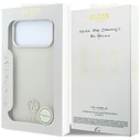 Guess Grained Round Strass Logo MagSafe Apple iPhone 18 Pro / 17 Pro beige