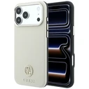 Guess Grained Round Strass Logo MagSafe Apple iPhone 18 Pro Max / 17 Pro Max beige