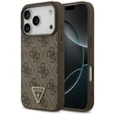 Guess Leather 4G Triangle Strass MagSafe Apple iPhone 18 Pro / 17 Pro brown