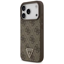 Guess Leather 4G Triangle Strass MagSafe Apple iPhone 18 Pro / 17 Pro brown