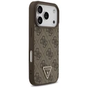 Guess Leather 4G Triangle Strass MagSafe Apple iPhone 18 Pro / 17 Pro brown